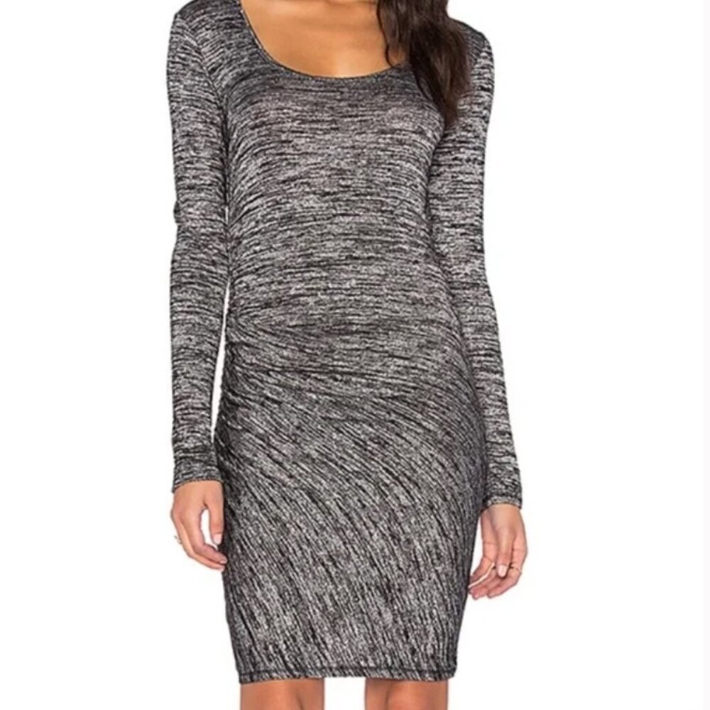 rag & bone Long Sleeve Twist Ruched Bodycon Sheath Dress Size Medium